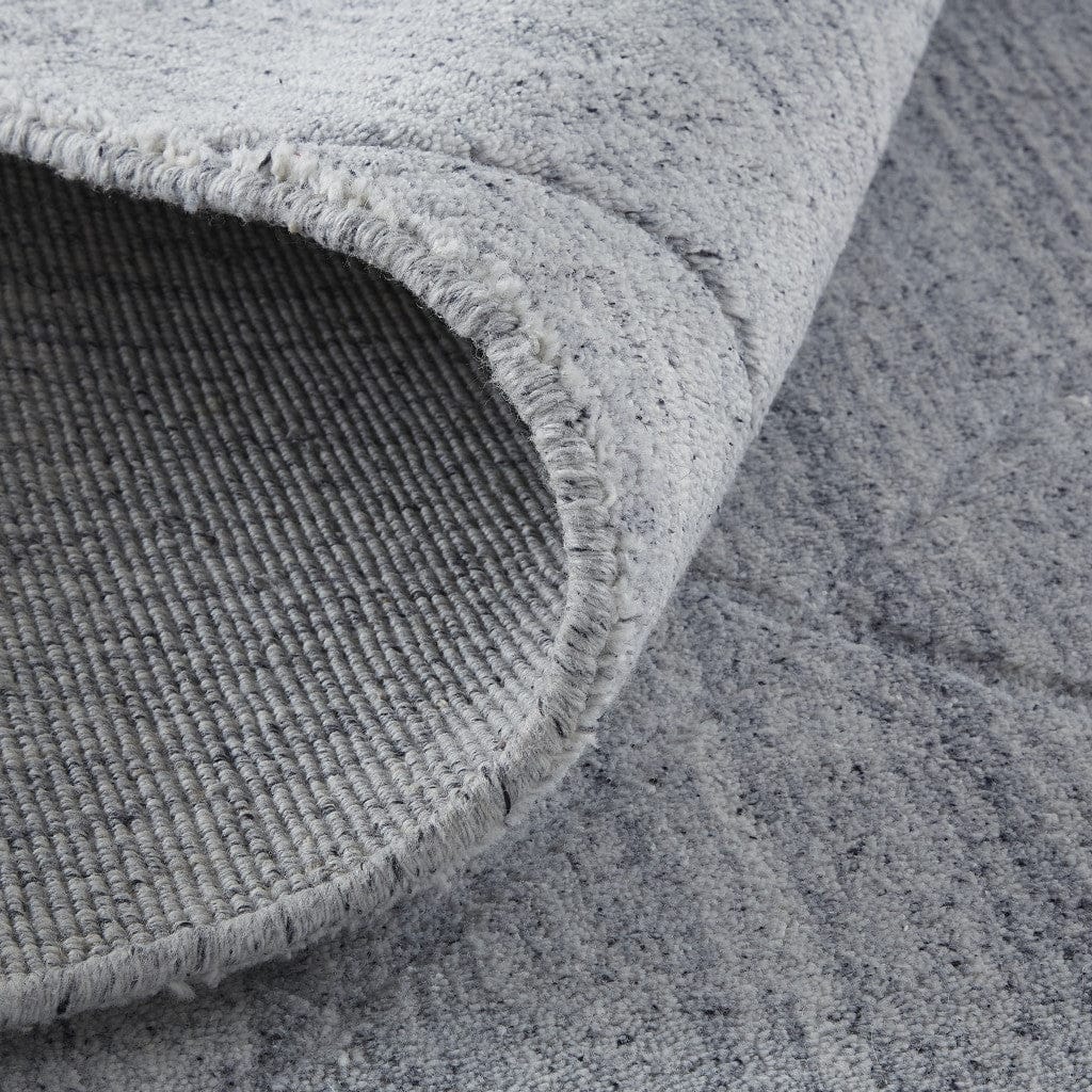 4' X 6' Ivory And Silver Striped Hand Woven Area Rug