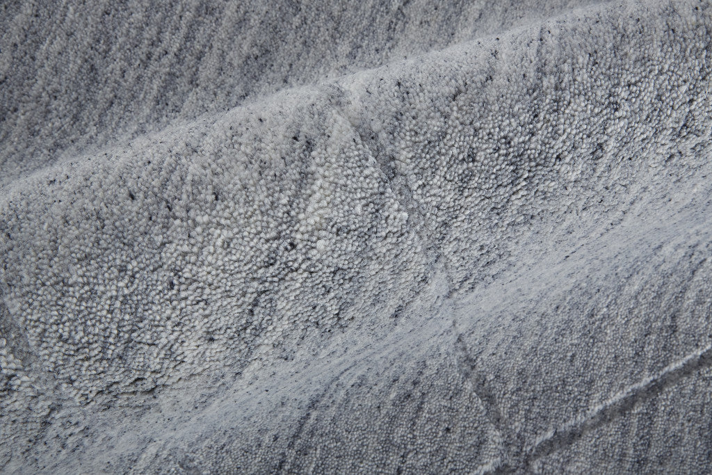 4' X 6' Ivory And Silver Striped Hand Woven Area Rug