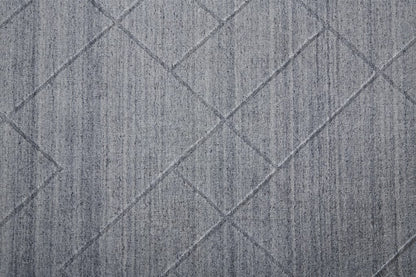 4' X 6' Ivory And Silver Striped Hand Woven Area Rug