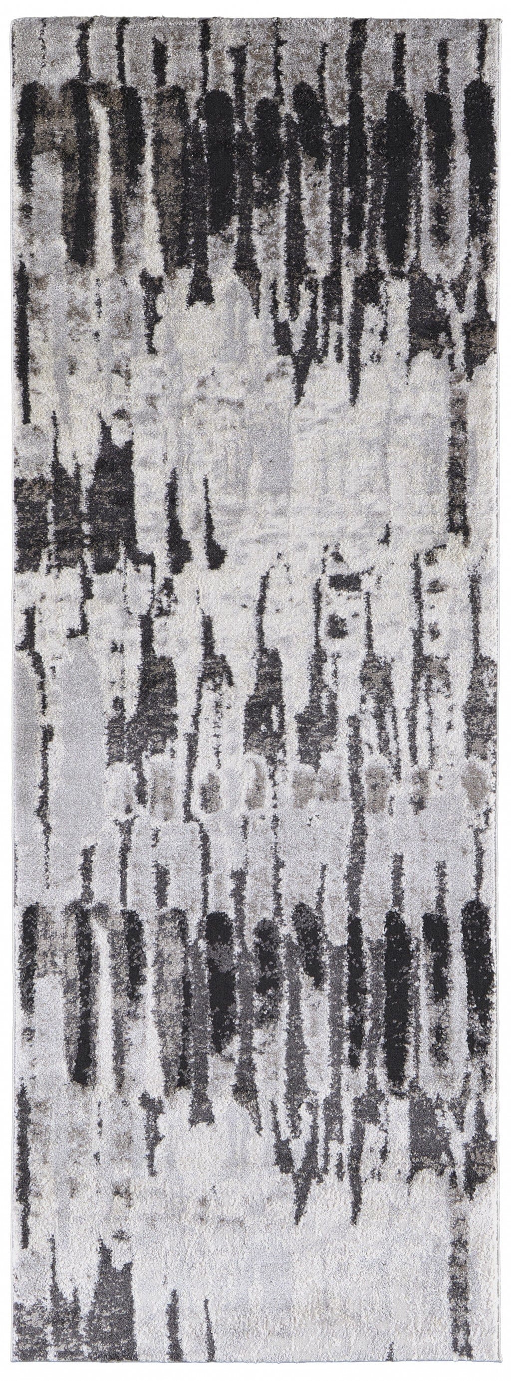 4' X 6' Ivory Brown And Gray Abstract Power Loom Stain Resistant Area Rug