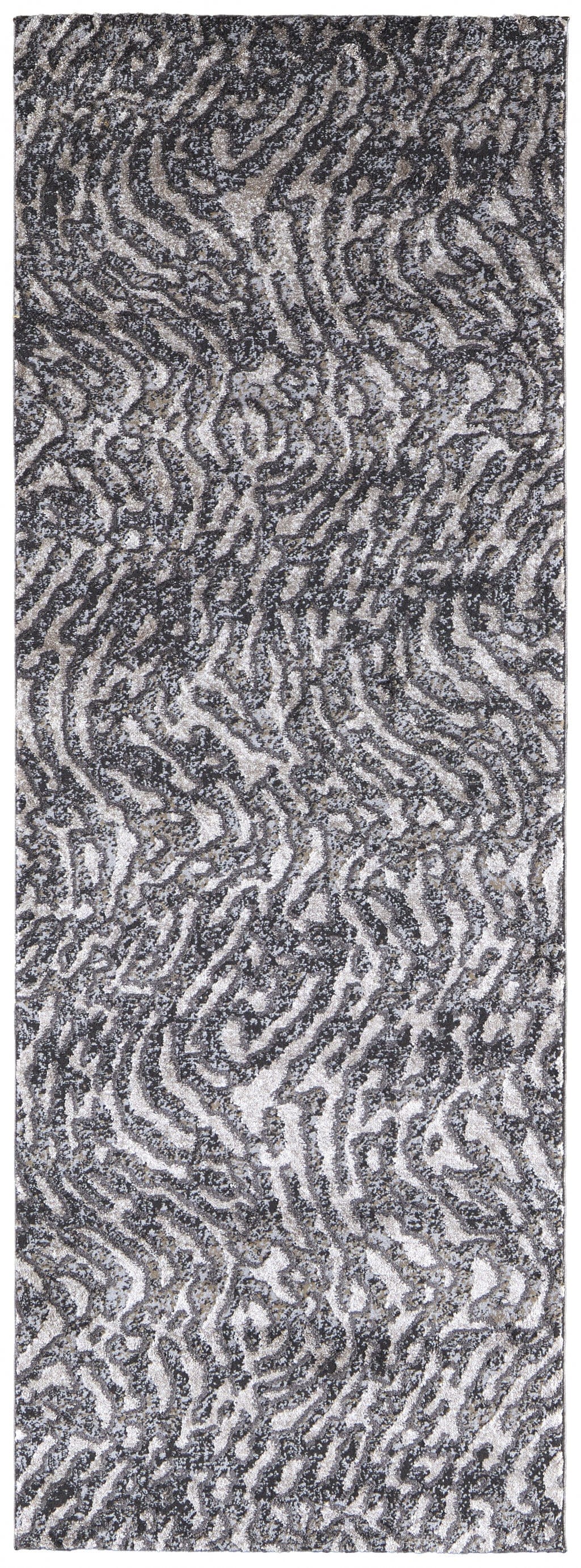 4' X 6' Gray Taupe And Ivory Abstract Power Loom Stain Resistant Area Rug