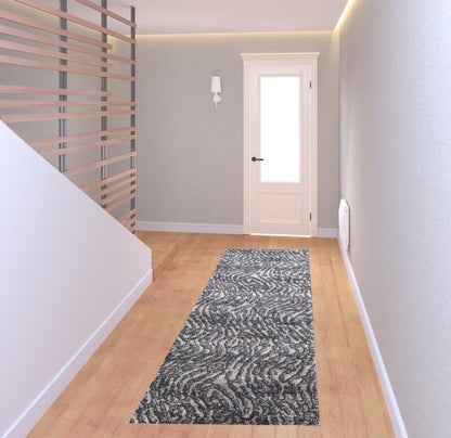 4' X 6' Gray Taupe And Ivory Abstract Power Loom Stain Resistant Area Rug