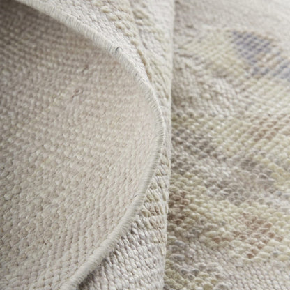 4' X 6' Tan Ivory And Orange Floral Hand Knotted Stain Resistant Area Rug