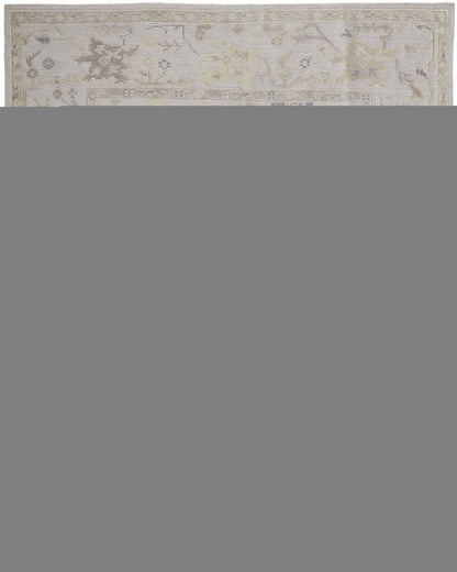 4' X 6' Tan Ivory And Orange Floral Hand Knotted Stain Resistant Area Rug