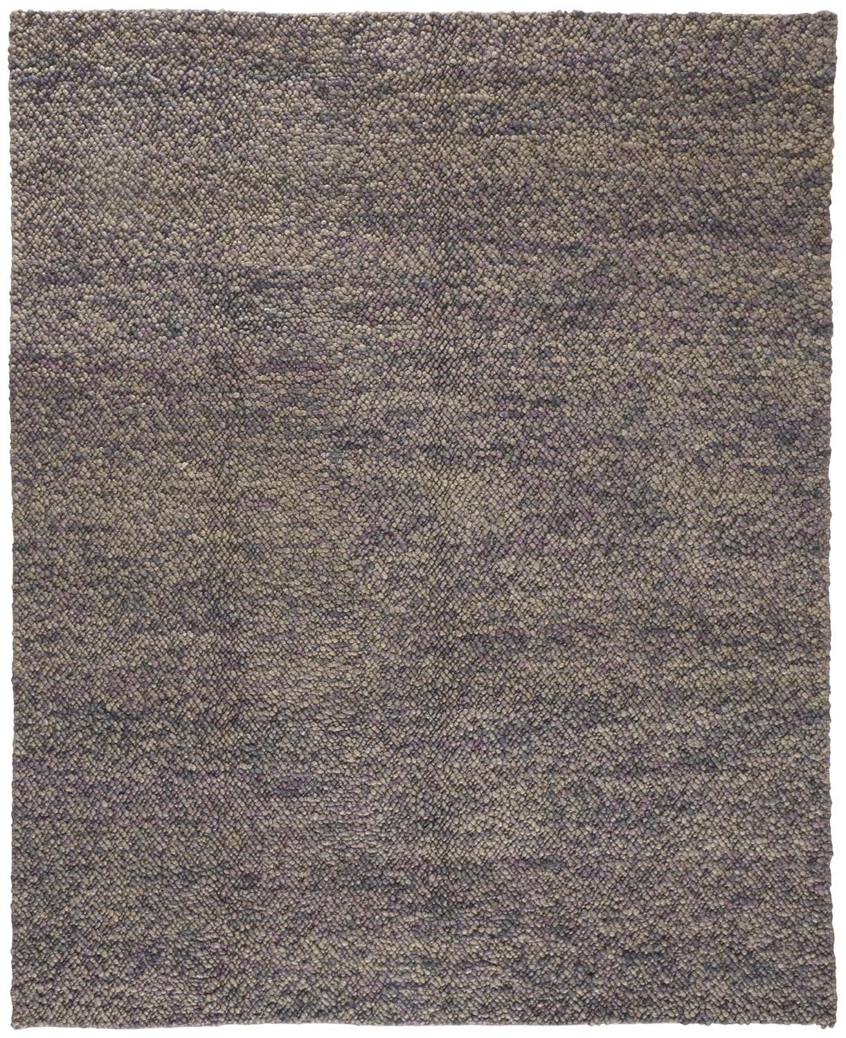 10' X 13' Gray Taupe And Black Wool Hand Woven Stain Resistant Area Rug