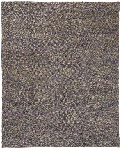 10' X 13' Gray Taupe And Black Wool Hand Woven Stain Resistant Area Rug