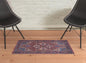 4' X 6' Red Tan And Blue Floral Power Loom Area Rug