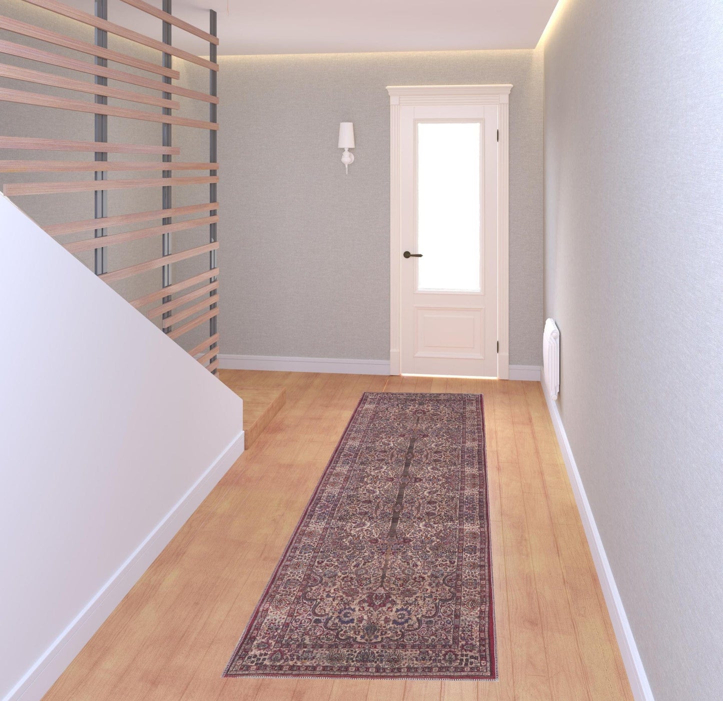 4' X 6' Red Tan And Pink Floral Power Loom Area Rug