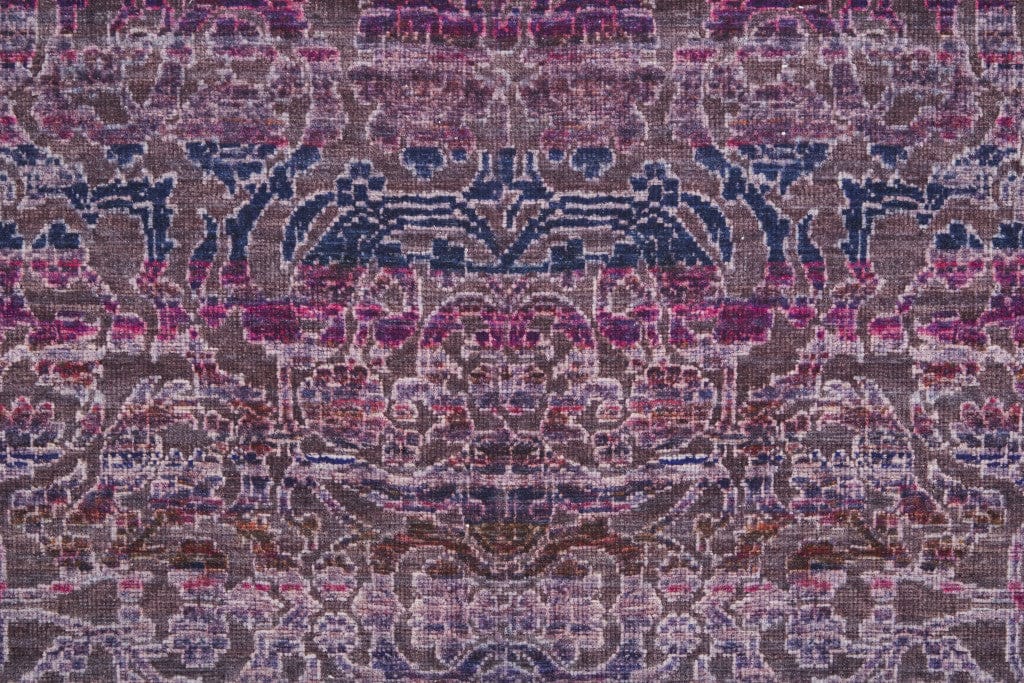 4' X 6' Pink And Purple Floral Power Loom Area Rug
