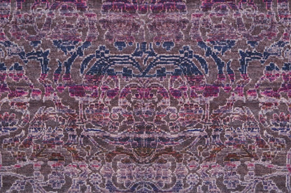 4' X 6' Pink And Purple Floral Power Loom Area Rug