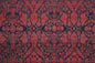 4' X 6' Red And Black Floral Power Loom Area Rug