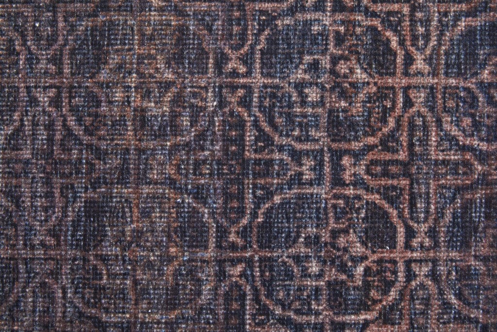 4' X 6' Blue Pink And Purple Floral Power Loom Area Rug