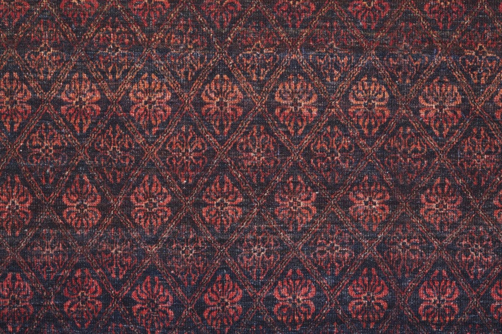 4' X 6' Red And Gray Striped Power Loom Area Rug