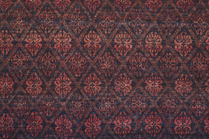 4' X 6' Red And Gray Striped Power Loom Area Rug