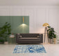 10' X 13' Blue And Ivory Stain Resistant Area Rug