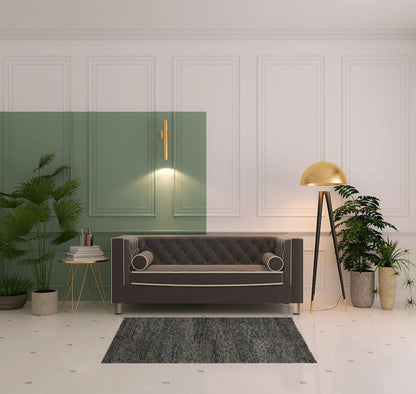 10' X 13' Gray Taupe And Black Wool Hand Woven Stain Resistant Area Rug