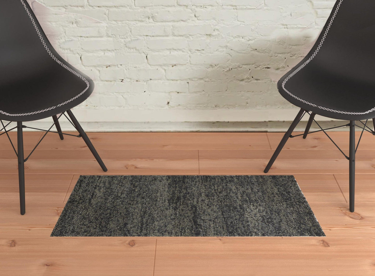 10' X 13' Gray Taupe And Black Wool Hand Woven Stain Resistant Area Rug