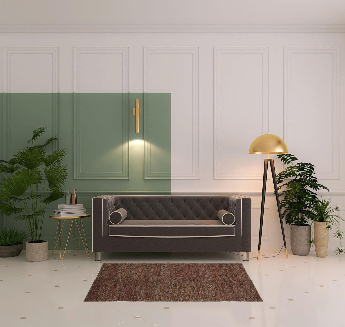 10' X 13' Gray Taupe And Black Wool Hand Woven Stain Resistant Area Rug