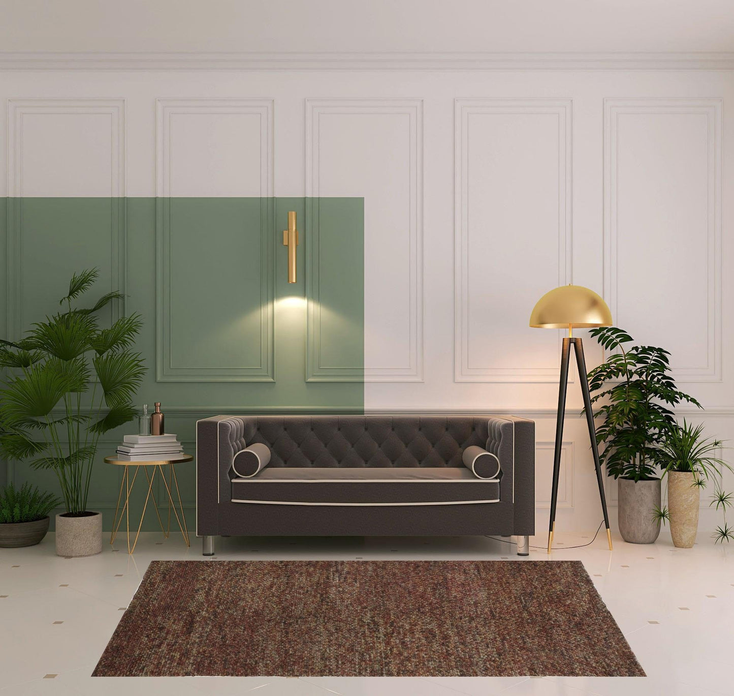 10' X 13' Gray Taupe And Black Wool Hand Woven Stain Resistant Area Rug