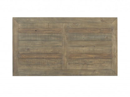50" Reclaimed Natural Solid Wood Rectangular Distressed Coffee Table