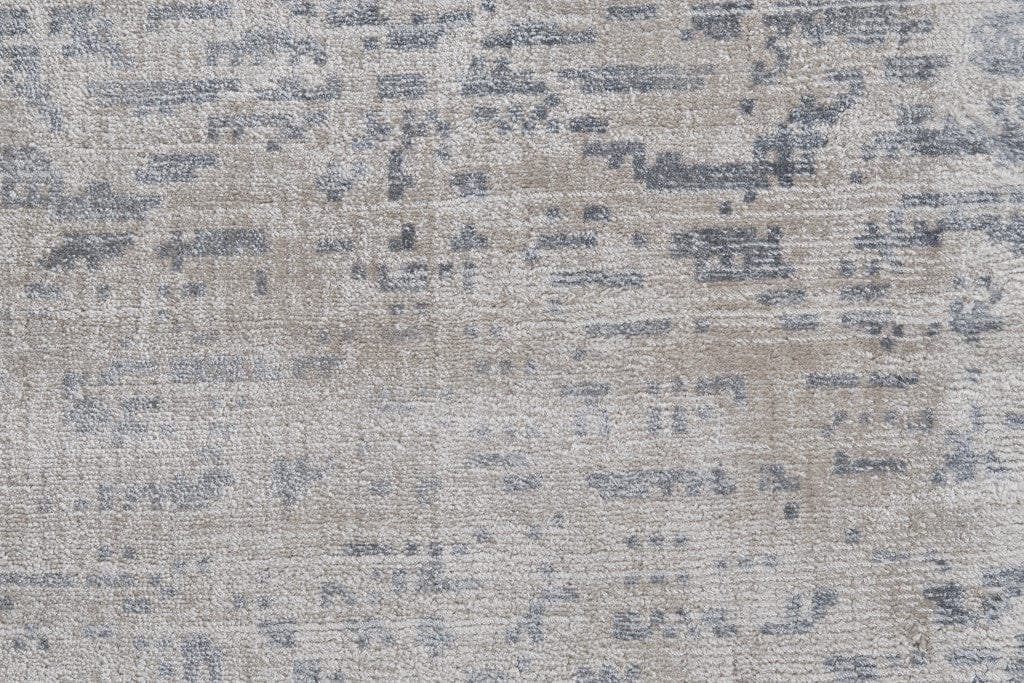 2' X 3' Blue Gray And Taupe Abstract Hand Woven Area Rug