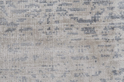 2' X 3' Blue Gray And Taupe Abstract Hand Woven Area Rug