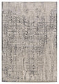 2' X 3' Gray And Ivory Abstract Stain Resistant Area Rug