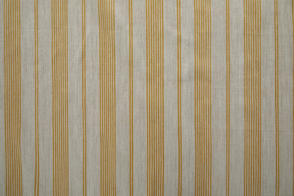 2' X 3' Yellow And Ivory Striped Dhurrie Hand Woven Stain Resistant Area Rug