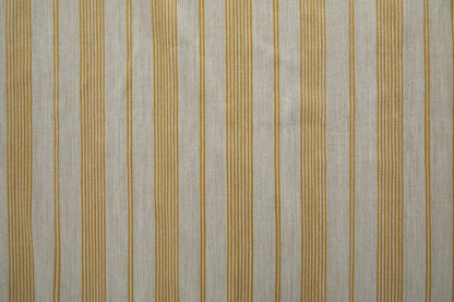 2' X 3' Yellow And Ivory Striped Dhurrie Hand Woven Stain Resistant Area Rug