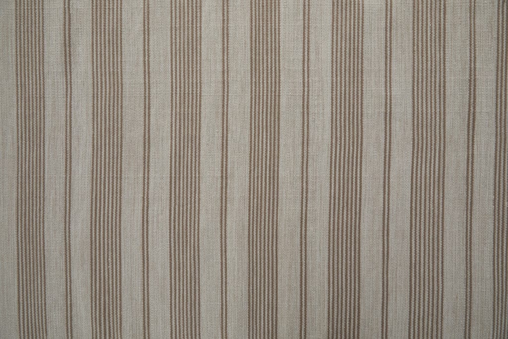 2' X 3' Ivory And Taupe Striped Dhurrie Hand Woven Stain Resistant Area Rug