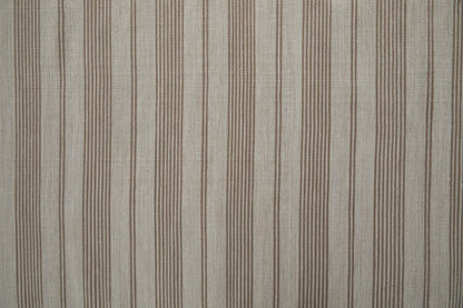 2' X 3' Ivory And Taupe Striped Dhurrie Hand Woven Stain Resistant Area Rug