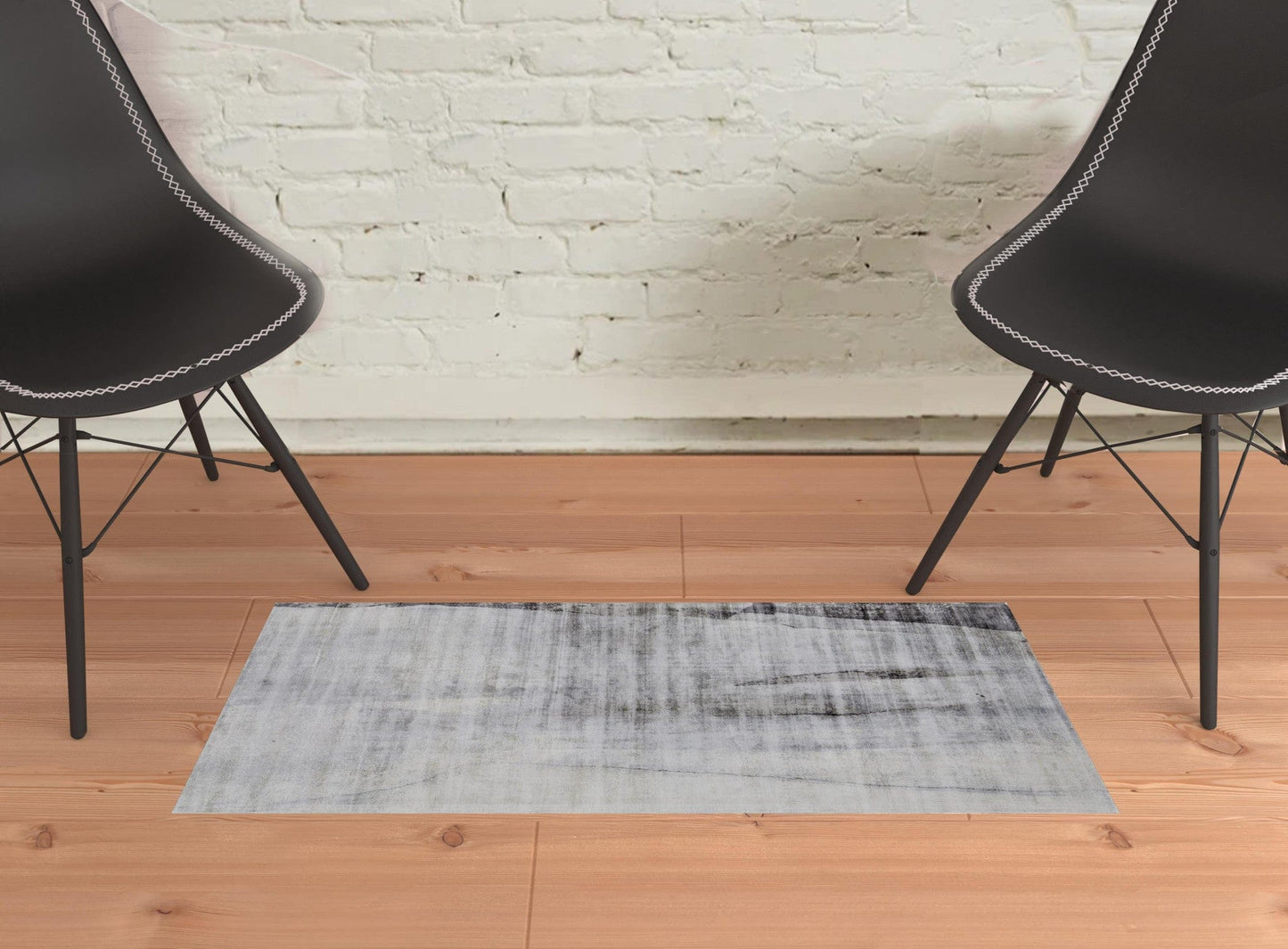 2' X 3' Gray Taupe And Ivory Abstract Hand Woven Area Rug