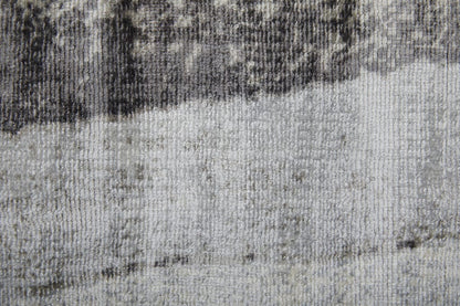 2' X 3' Gray Taupe And Ivory Abstract Hand Woven Area Rug