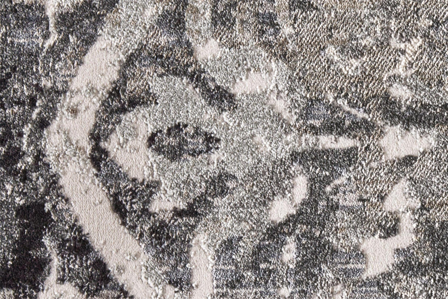 2' X 3' Gray Ivory And Taupe Abstract Stain Resistant Area Rug