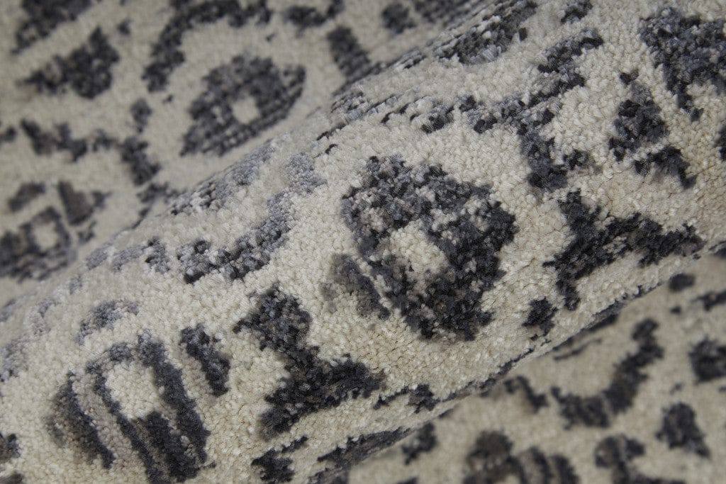 2' X 3' Ivory Taupe And Gray Abstract Stain Resistant Area Rug