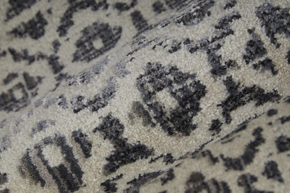 2' X 3' Ivory Taupe And Gray Abstract Stain Resistant Area Rug