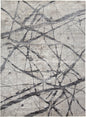 2' X 3' Taupe Gray And Ivory Abstract Stain Resistant Area Rug
