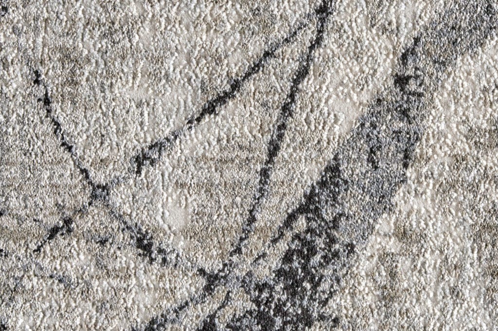 2' X 3' Taupe Gray And Ivory Abstract Stain Resistant Area Rug
