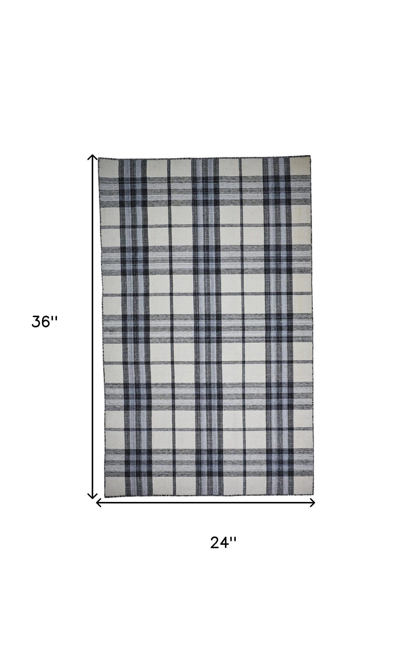 2' X 3' Ivory Blue And Black Abstract Hand Woven Stain Resistant Area Rug