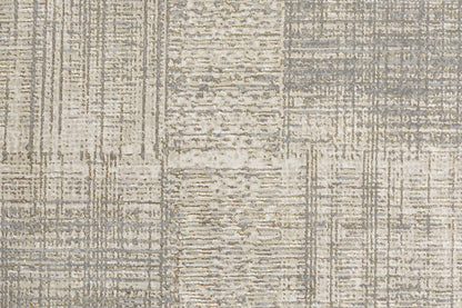 2' X 3' Gray And Ivory Abstract Stain Resistant Area Rug