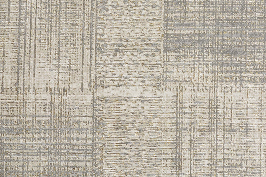 2' X 3' Gray And Ivory Abstract Stain Resistant Area Rug