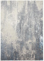 2' X 3' Gray Blue And Ivory Abstract Stain Resistant Area Rug