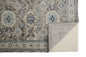 2' X 3' Gray Brown And Blue Floral Stain Resistant Area Rug