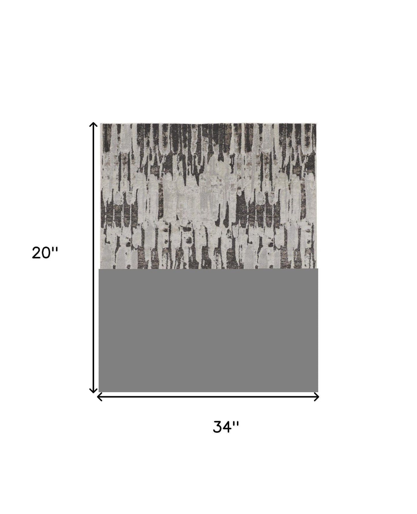 2' X 3' Ivory Brown And Gray Abstract Power Loom Stain Resistant Area Rug