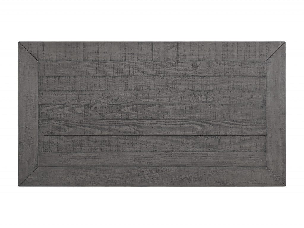 48" White And Grey Solid Wood Distressed Lift Top Coffee Table With Storage