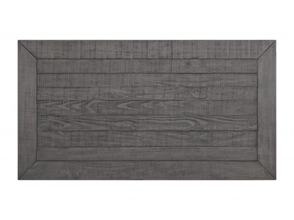 48" White And Grey Solid Wood Distressed Lift Top Coffee Table With Storage