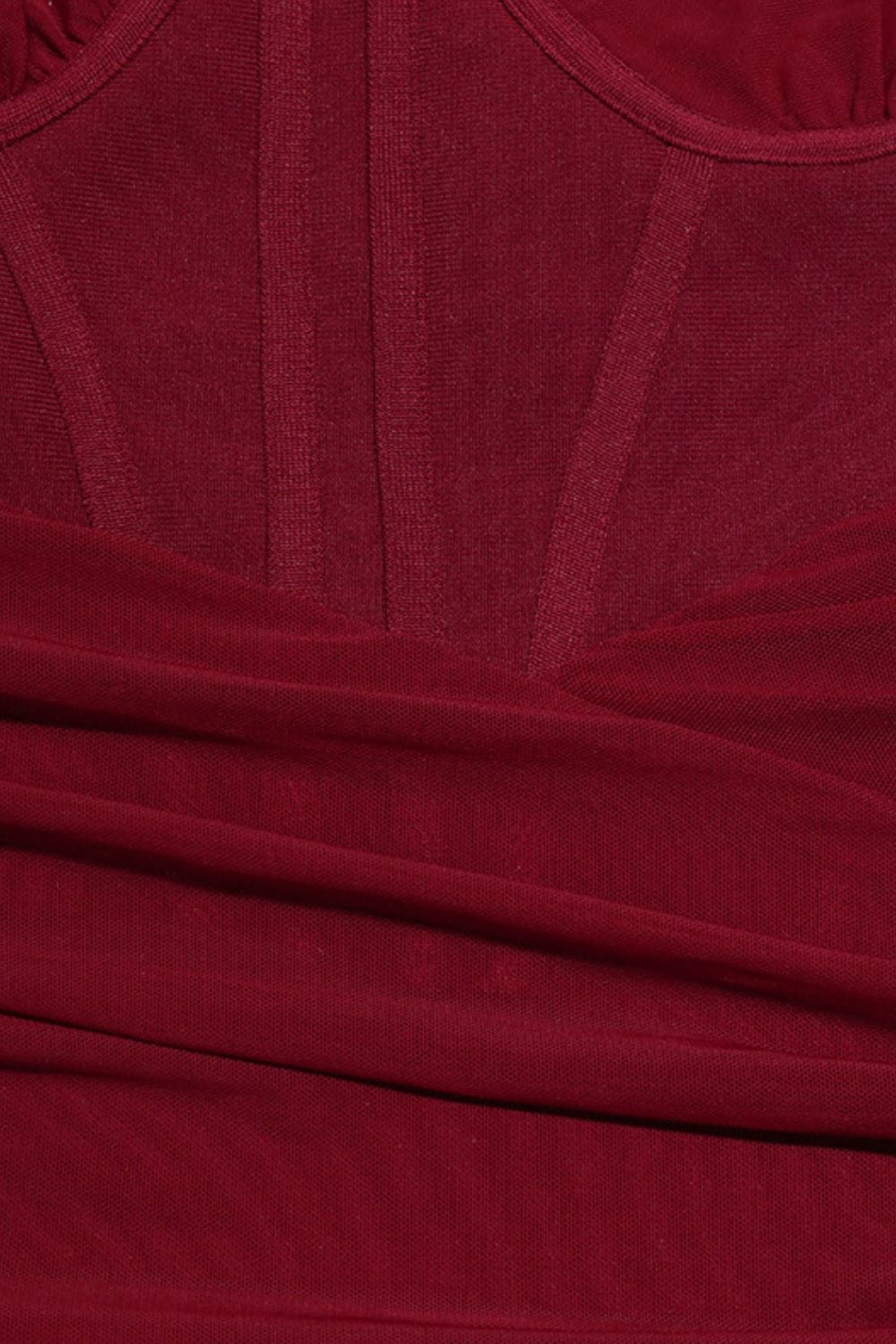 Cutout One-Shoulder Midi Bandage Dress